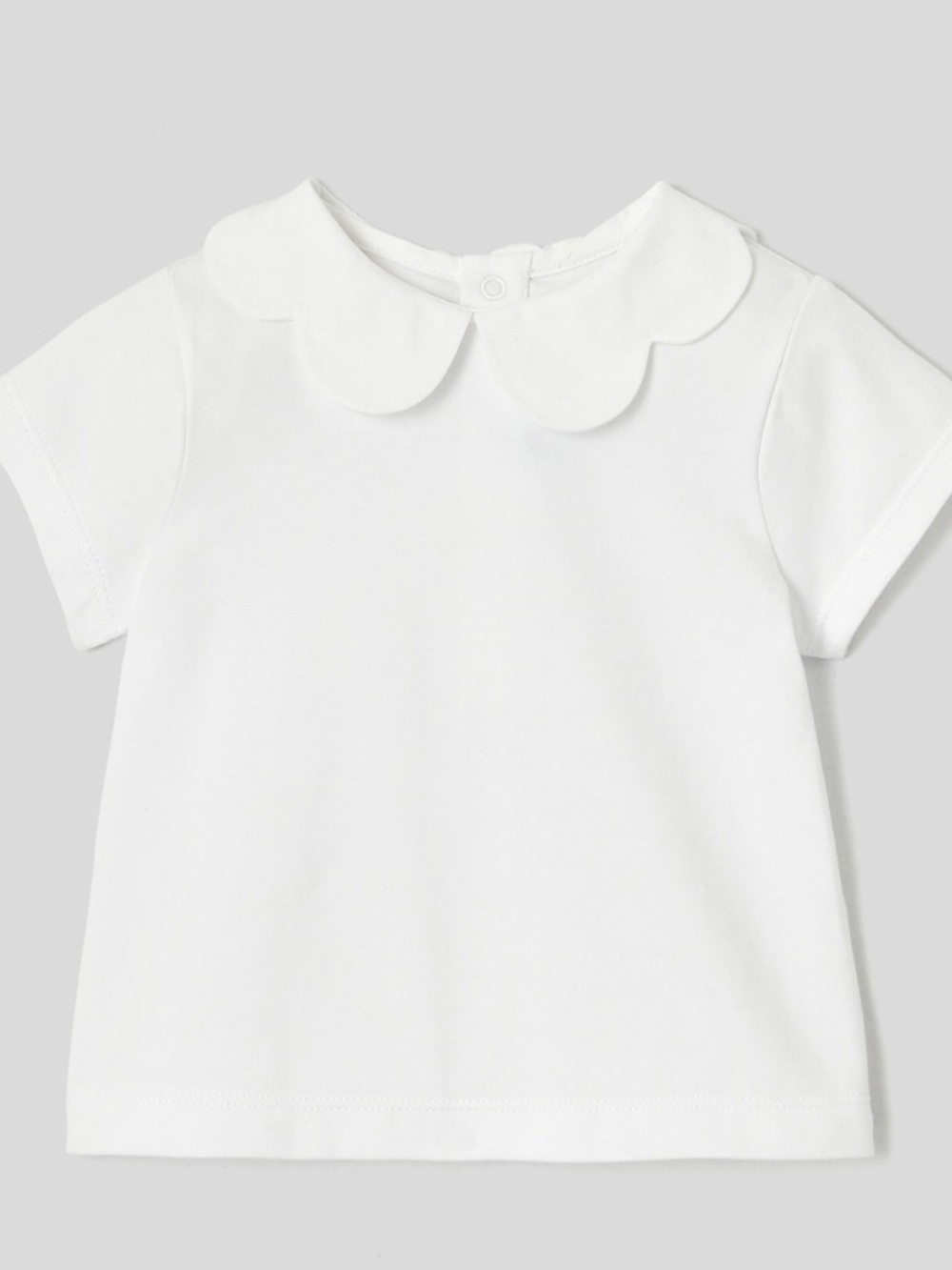 Jacadi White Short-Sleeve Tee Sz 24M